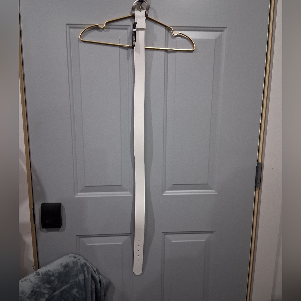 White Leather Belt (Xl Ladies)